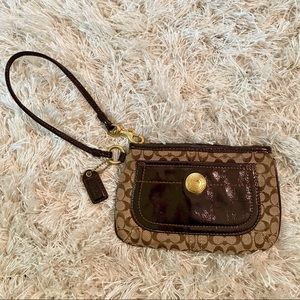 SOLD Coach Monogram Wristlet